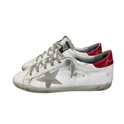 Golden Goose Superstar Sneakers (White Red)