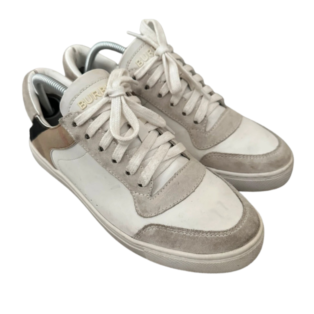 Burberry Checkered Low Sneakers (White)