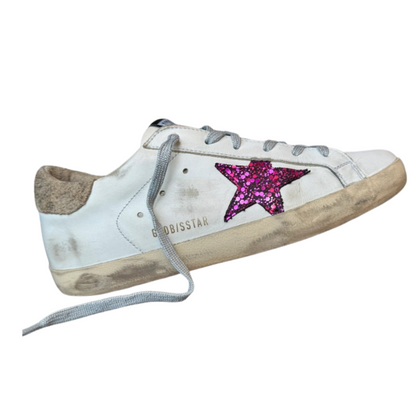 Golden Goose Superstar Sneakers (White Beige) (Womens)