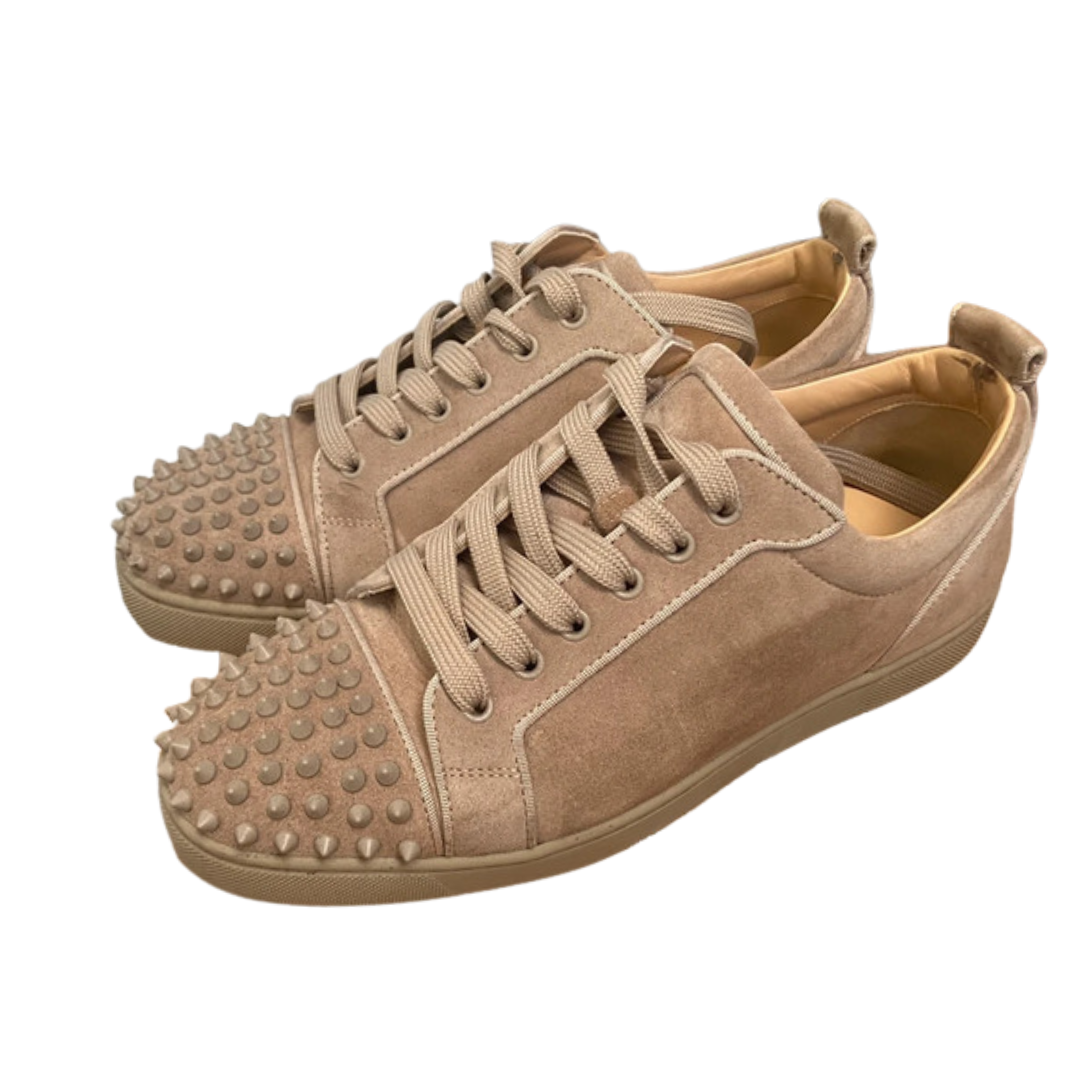 Christian Louboutin Louis Junior Spike Sneakers (Beige)