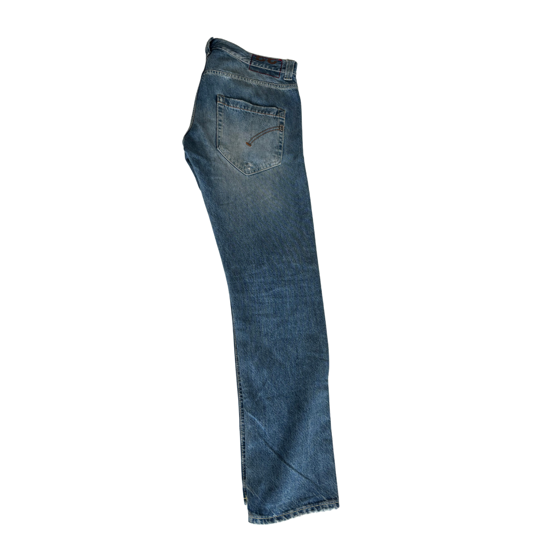 Dondup Mius Distressed Slim Fit Jeans (Blue)