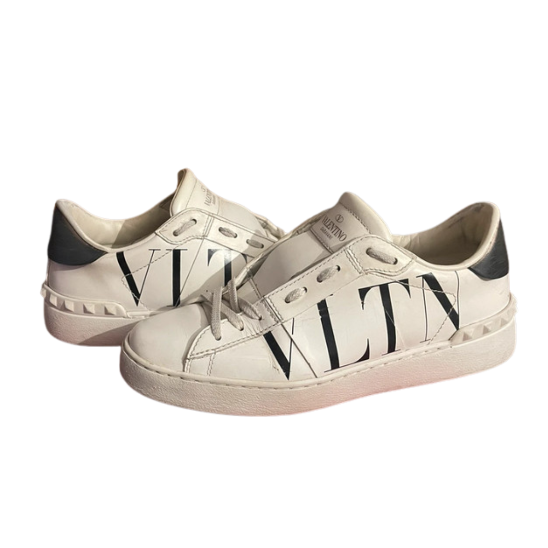 Valentino Garavani Open VLTN Sneakers (White Black) (Womens)