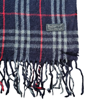 Burberry Scarf (Navy) (Vintage)