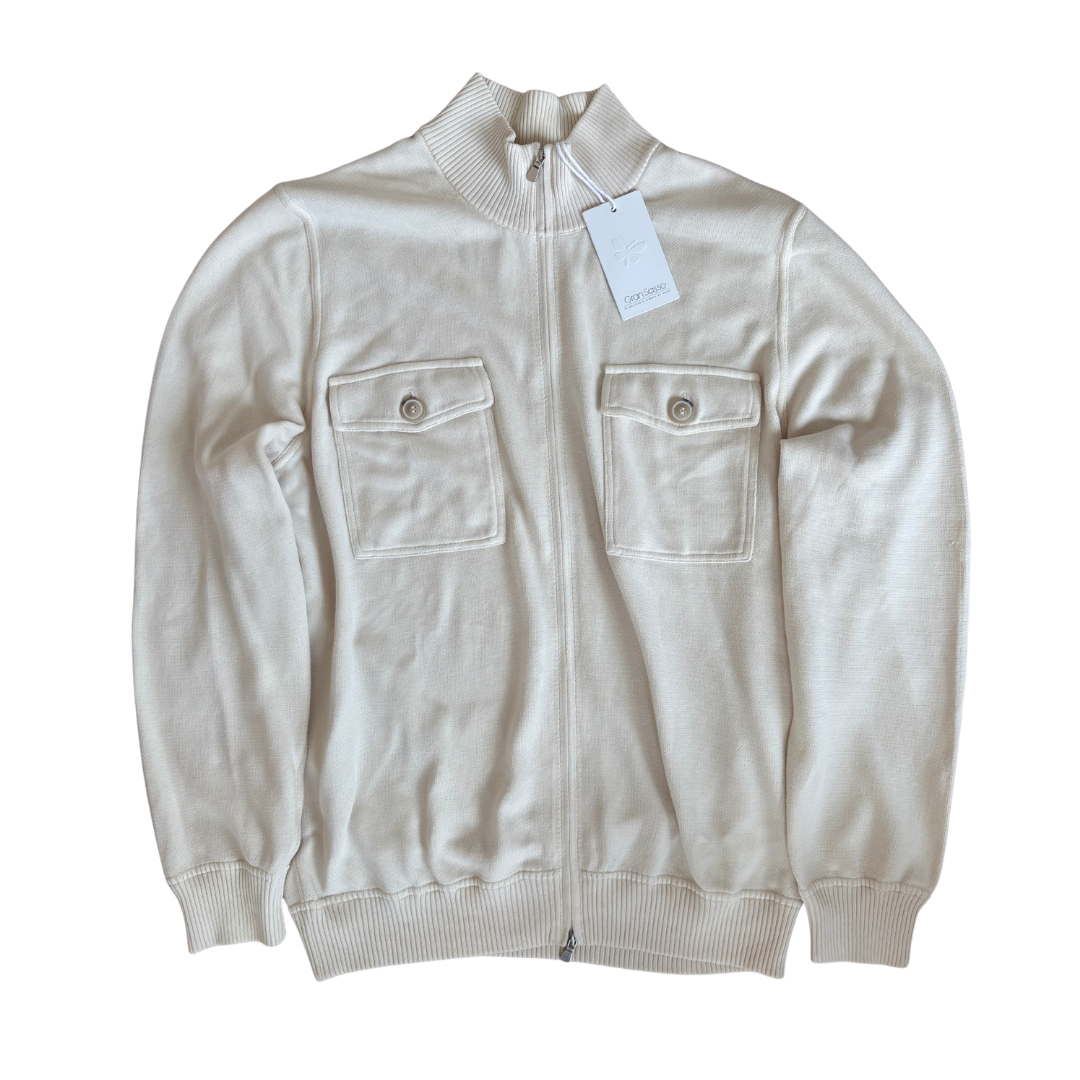 Gran Sasso Cashmere Cardigan Jacket (Beige) (New)