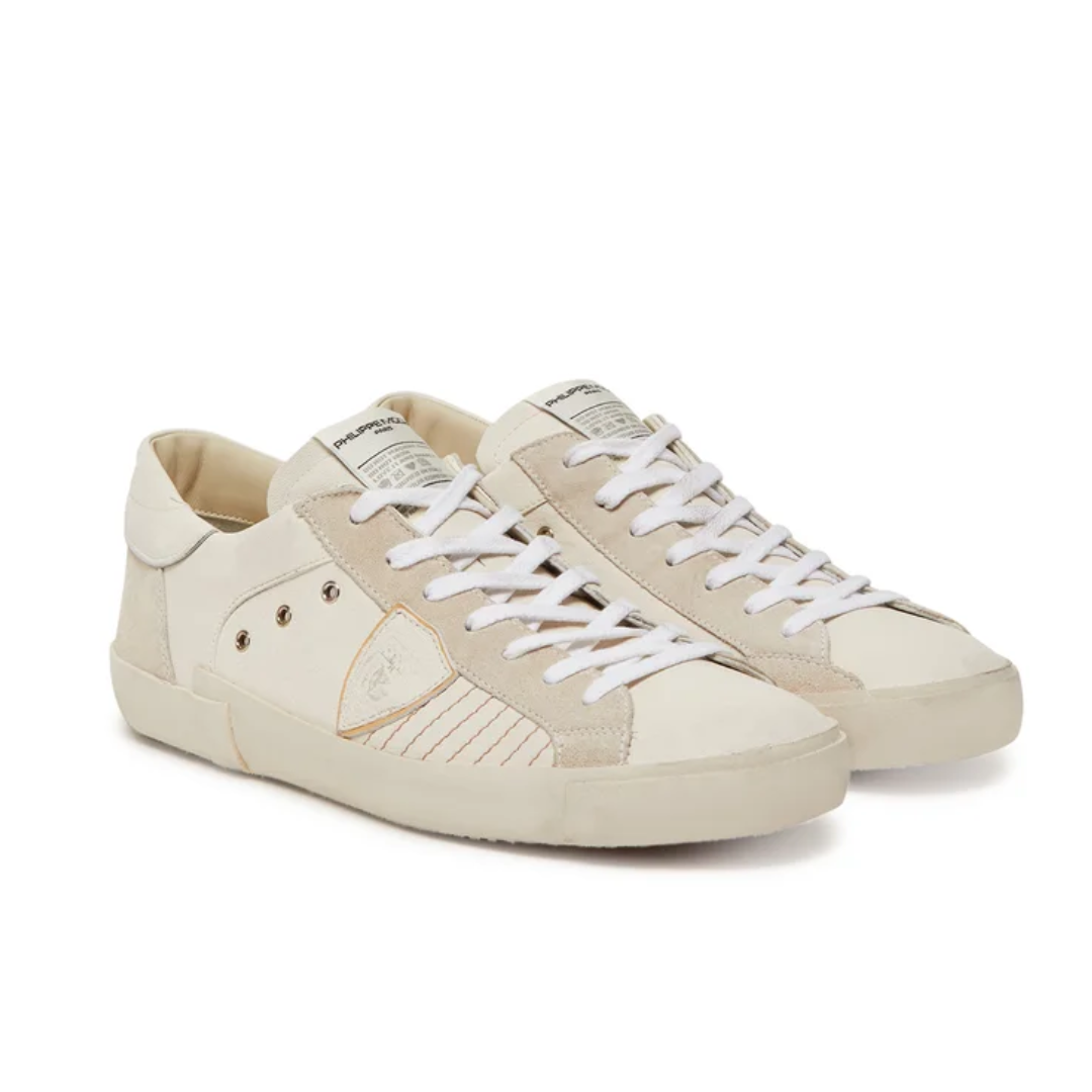 Philippe Model PRSX Sneakers (Blanc Beige) (New)