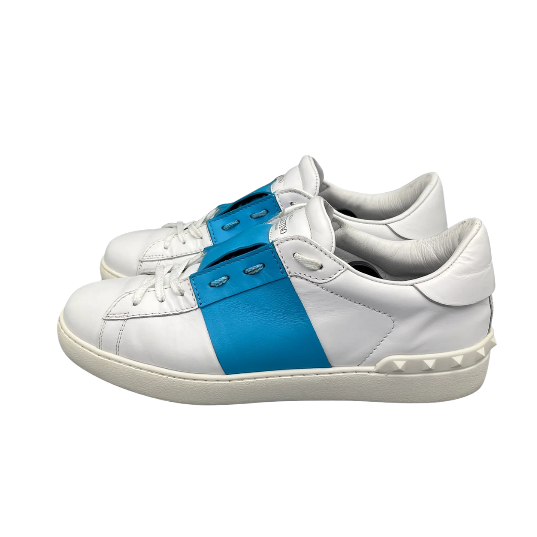 Valentino Garavani Open Sneakers (White Blue)