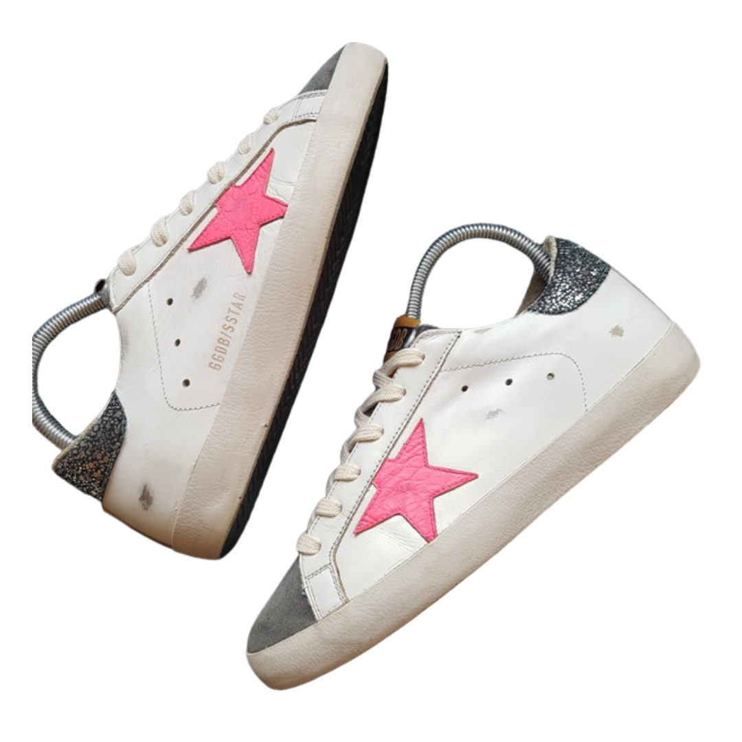 Golden Goose Superstar Sneakers (White Pink) (Women's)
