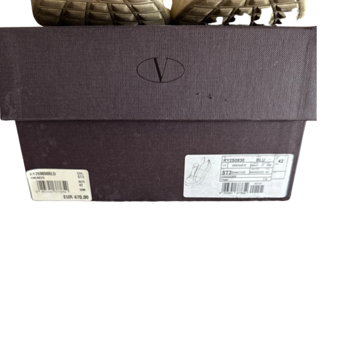 Valentino Garavani Open Sneakers (White Blue)