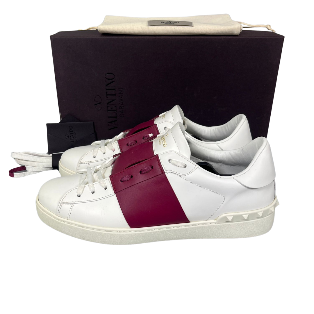 Valentino Garavani Open Sneakers (White Red)