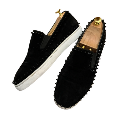 Christian Louboutin Louis Spike Loafer Sneakers (Black)