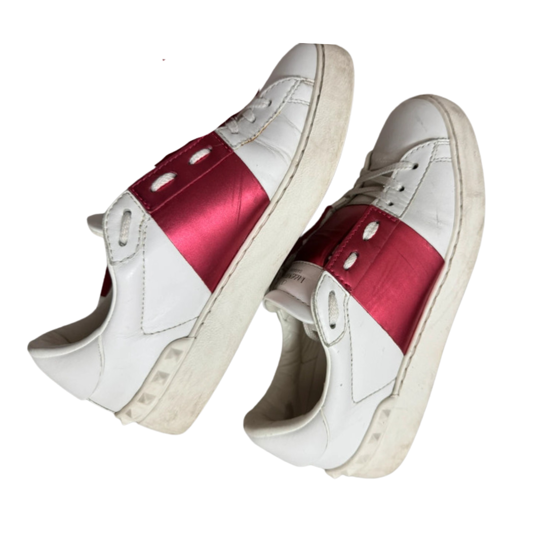 Valentino Garavani Open Sneakers (White Red) (Womens)