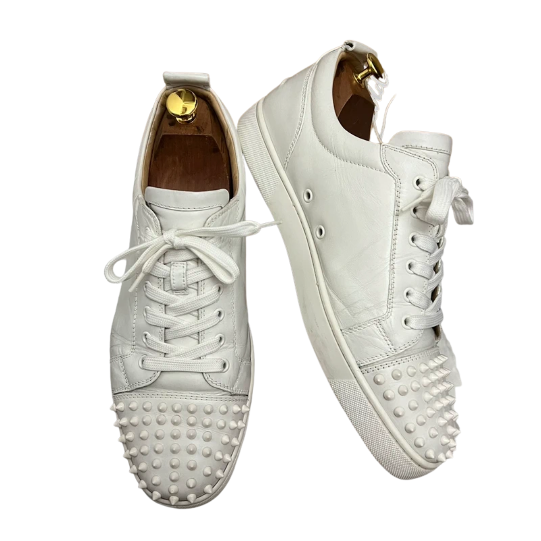 Christian Louboutin Louis Junior Spike Sneakers (White)