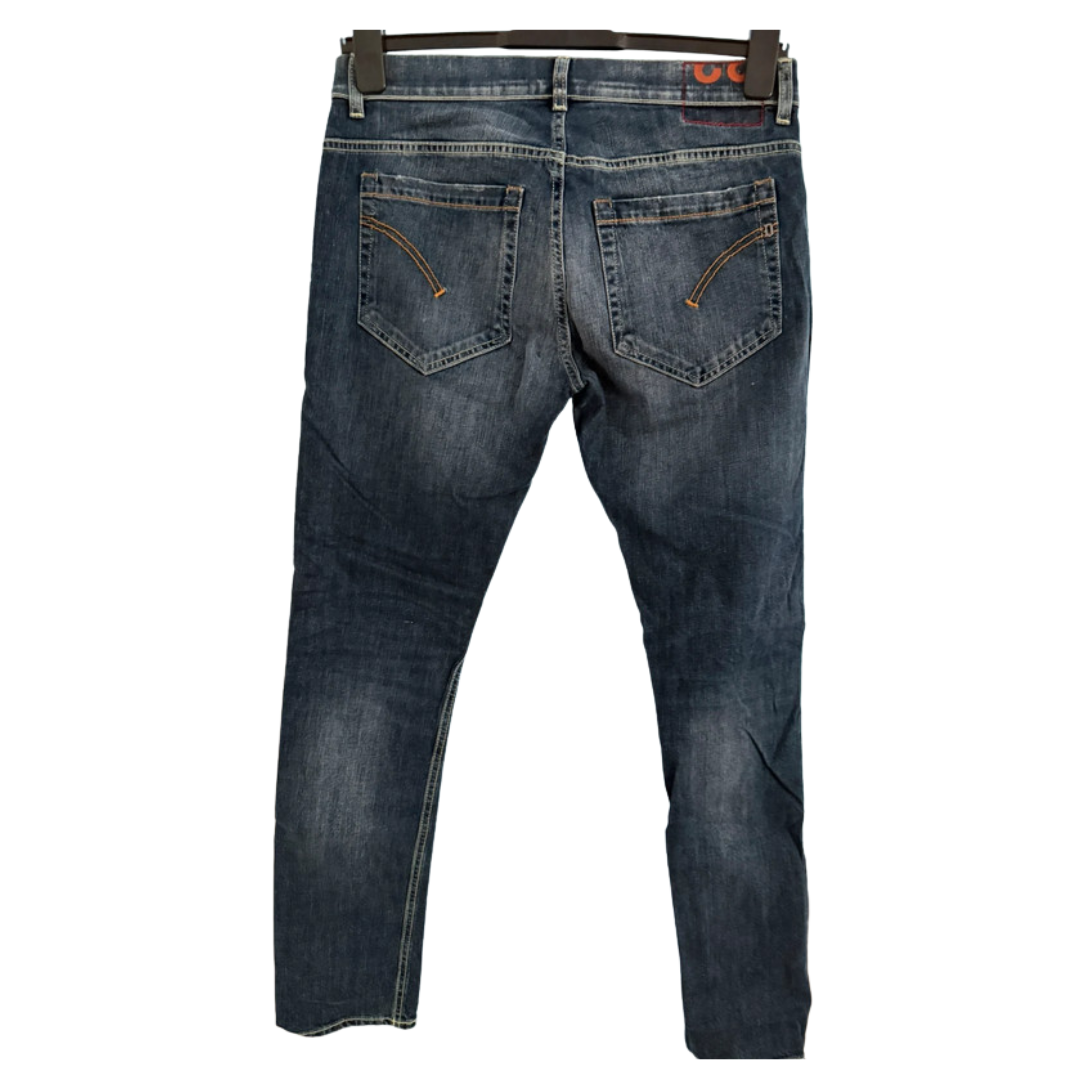 Dondup Brady Distressed Slim Fit Jeans (Navy)