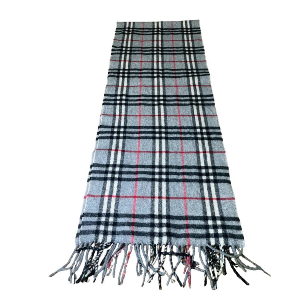 Burberry Scarf (Grey) (Vintage)