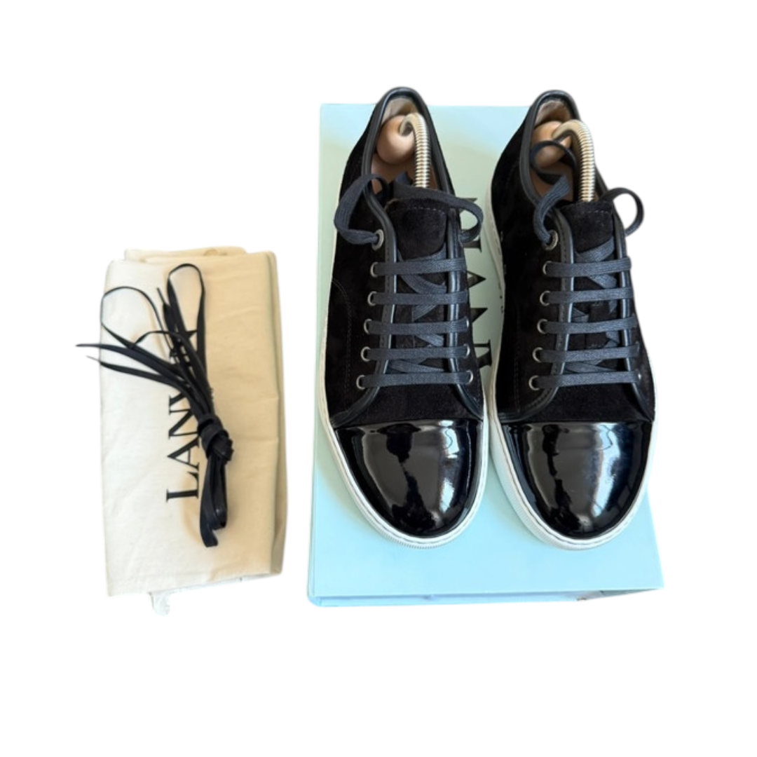 Lanvin Cap Toe Sneakers (Navy)