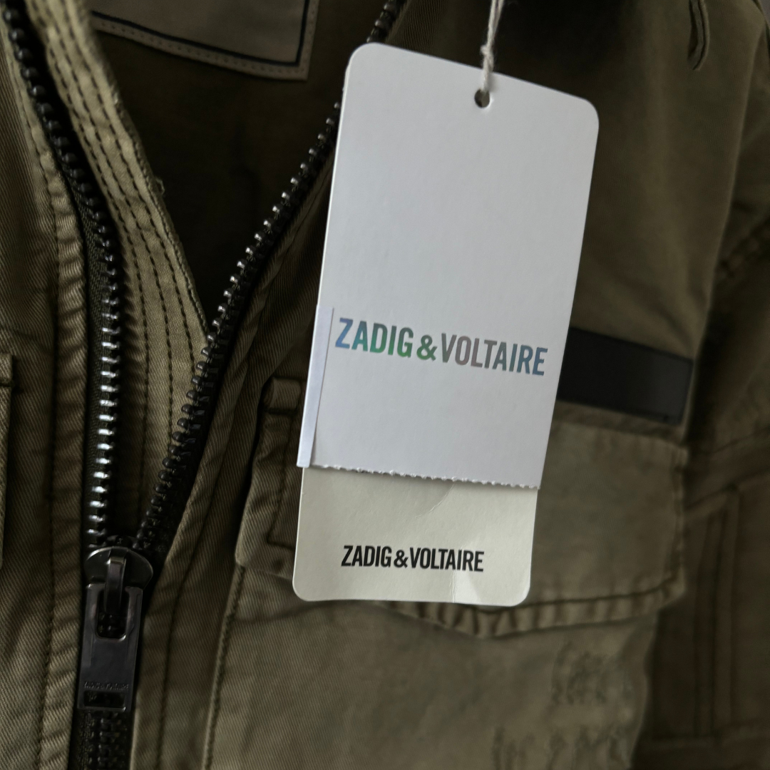 Zadig & Voltaire Field Jacket (Military Green) (Distressed Design) (New)