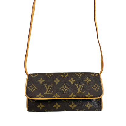 Louis Vuitton Pochette Twin GM Bag (Brown) (Vintage)