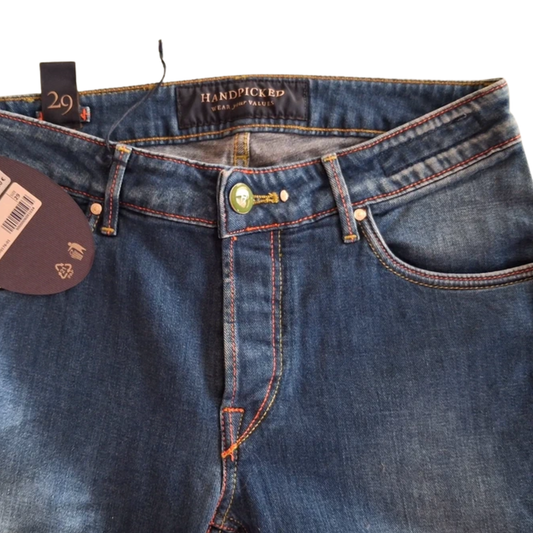Handpicked Orvieto Slim Fit Jeans (Navy) (New)