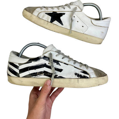 Golden Goose Superstar Sneakers (White Black)