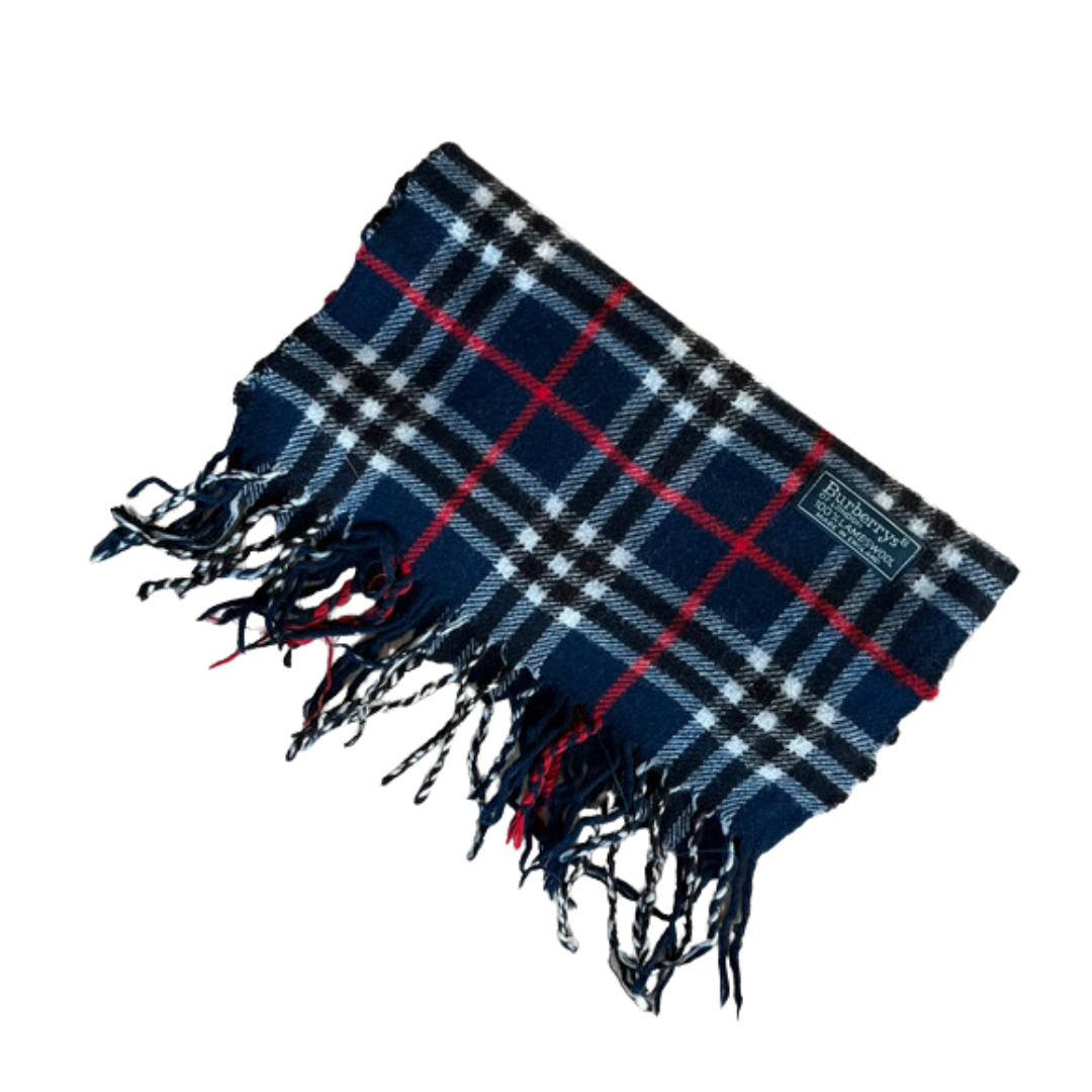 Burberry Scarf (Navy) (Vintage)
