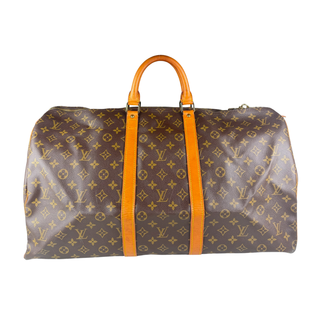Louis Vuitton Keepall 55 Bag (Brown) (Vintage)