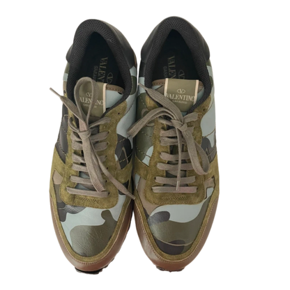 Valentino Camoflage Rockrunner Sneakers (Green &amp; Blue)