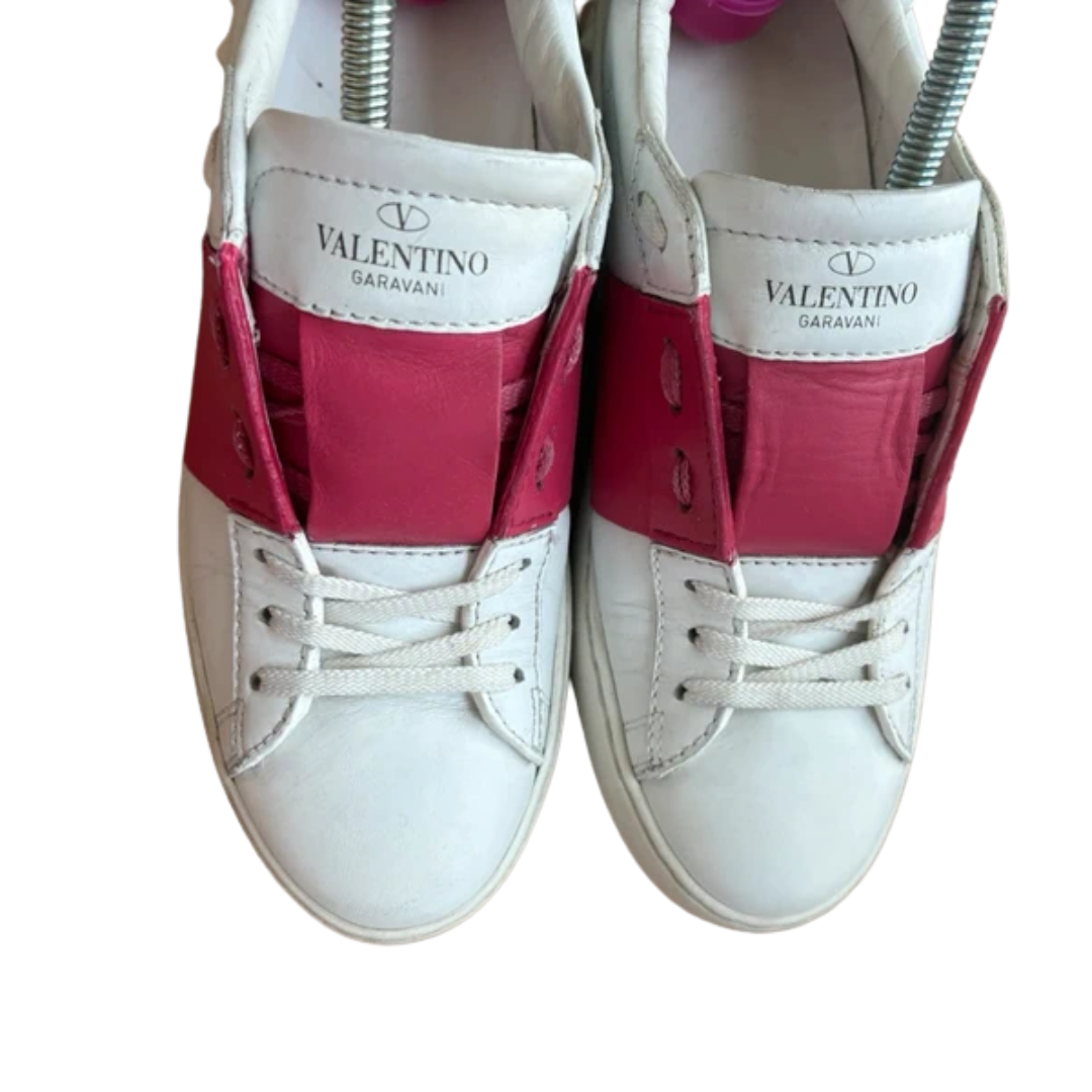 Valentino Garavani Open Sneakers (White Gold) (Women's)