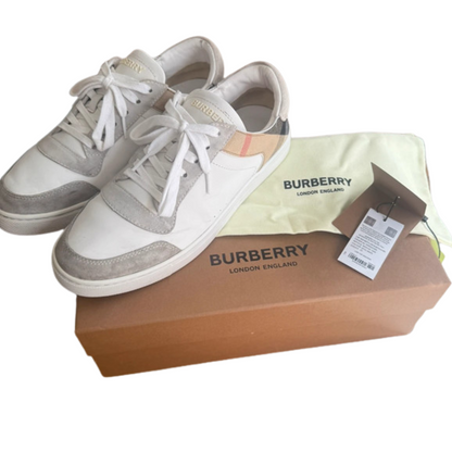 Burberry Checkered Low Sneakers (White)