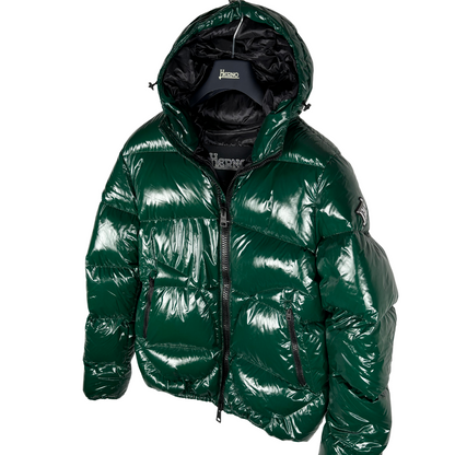 Herno Glossy Logo Puffer Jacket (Dark Green) (New)