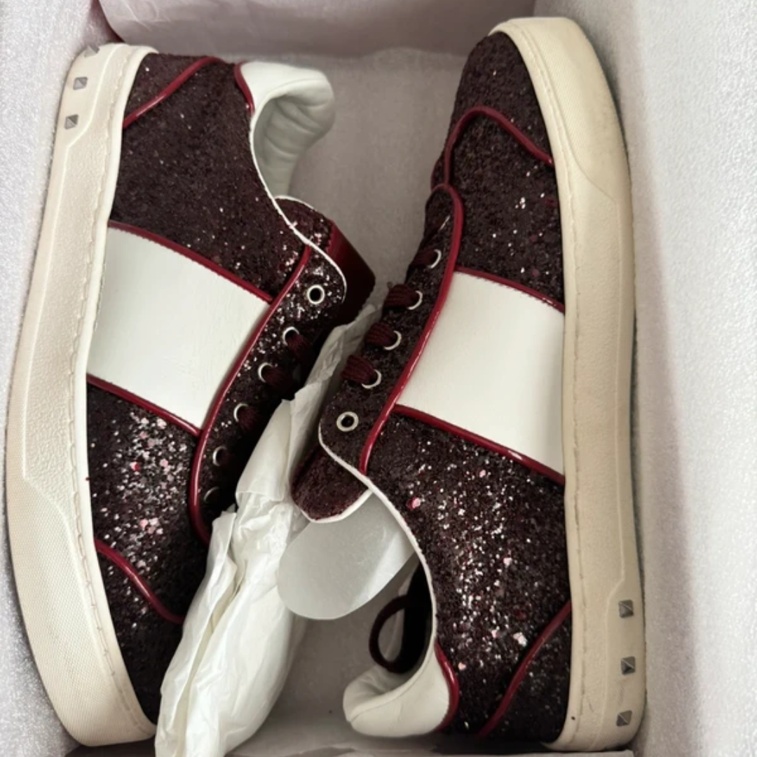 Valentino Garavani Open Sneakers (White Gold) (Women's)