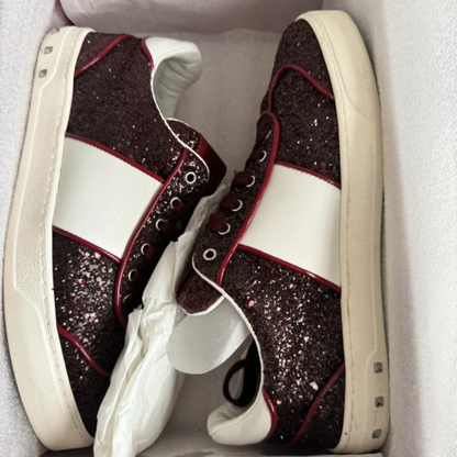 Valentino Garavani Open Sneakers (White Gold) (Women's)