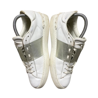 Valentino Garavani Open Sneakers (White Silver) (Womens)