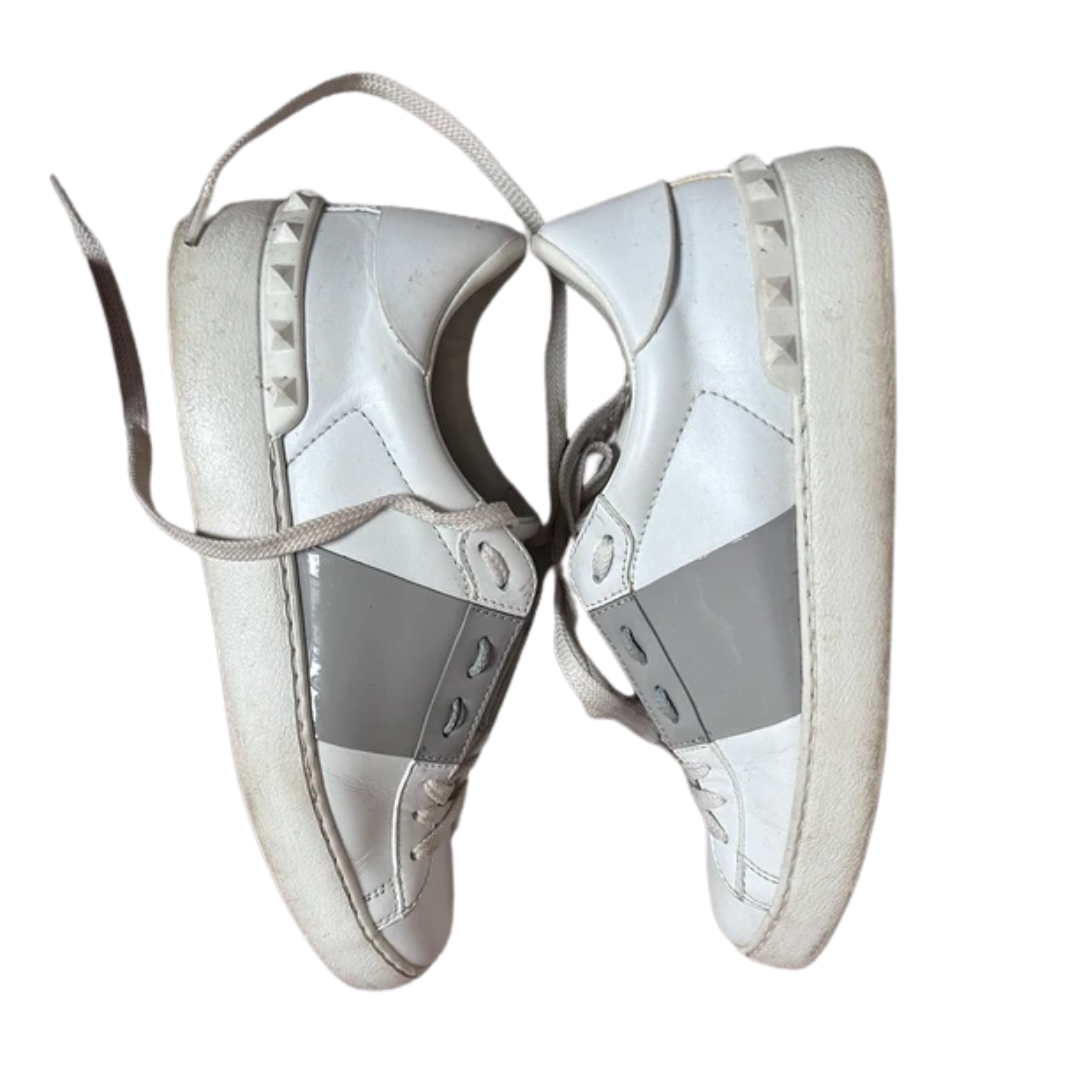 Valentino Garavani Open Sneakers (Patent Grey) (Womens)