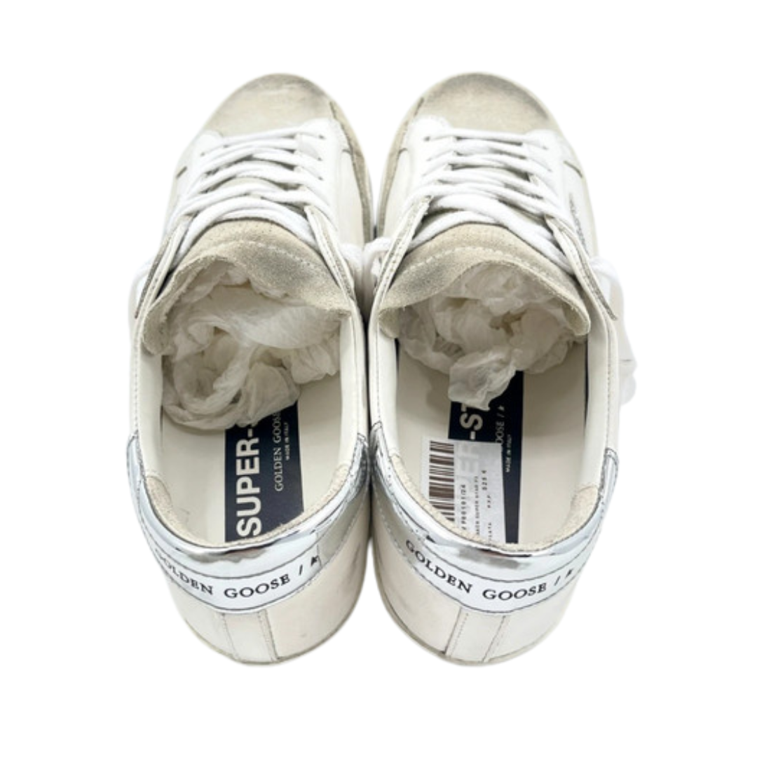 Golden Goose Superstar Sneakers (White Silver)