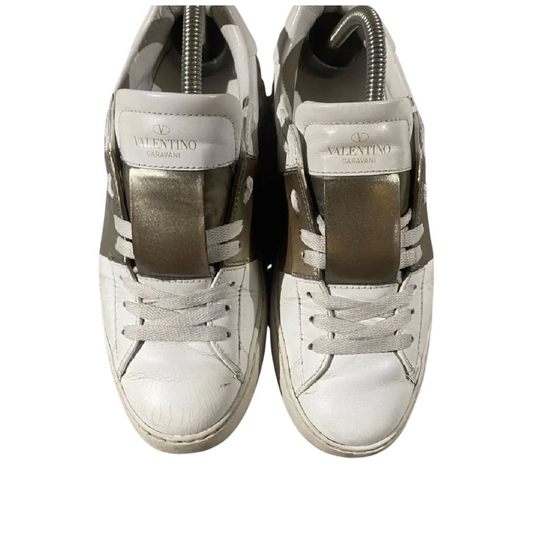 Valentino Garavani Open Sneakers (White Bronze) (Women's)