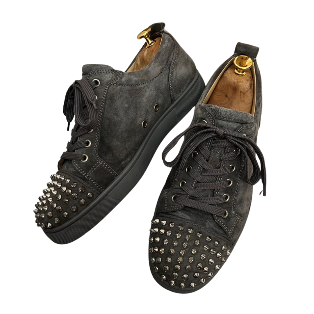 Christian Louboutin Louis Junior Spike Sneakers (Dark Grey)