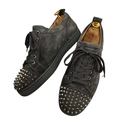 Christian Louboutin Louis Junior Spike Sneakers (Dark Grey)