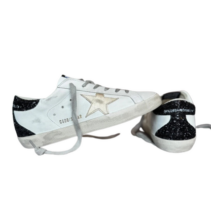 Golden Goose Superstar Sneakers (White Black) (New) (Womens)