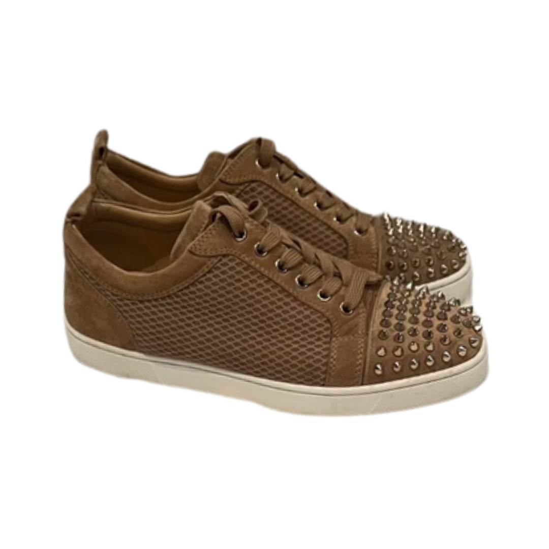 Christian Louboutin Louis Junior Spike Sneakers (Beige)