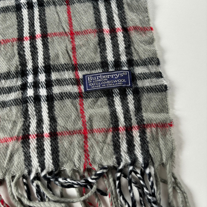 Burberry Scarf (Grey) (Vintage)