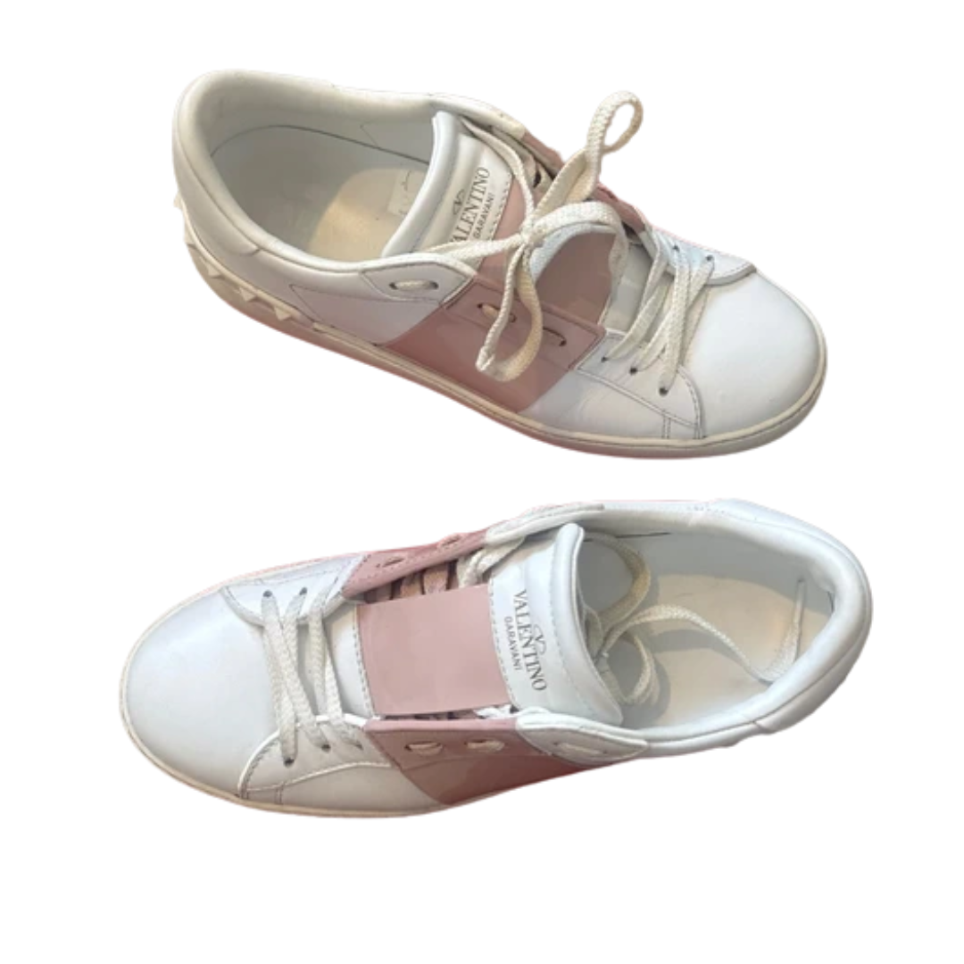 Valentino Garavani Open Sneakers (White Pink) (Womens)