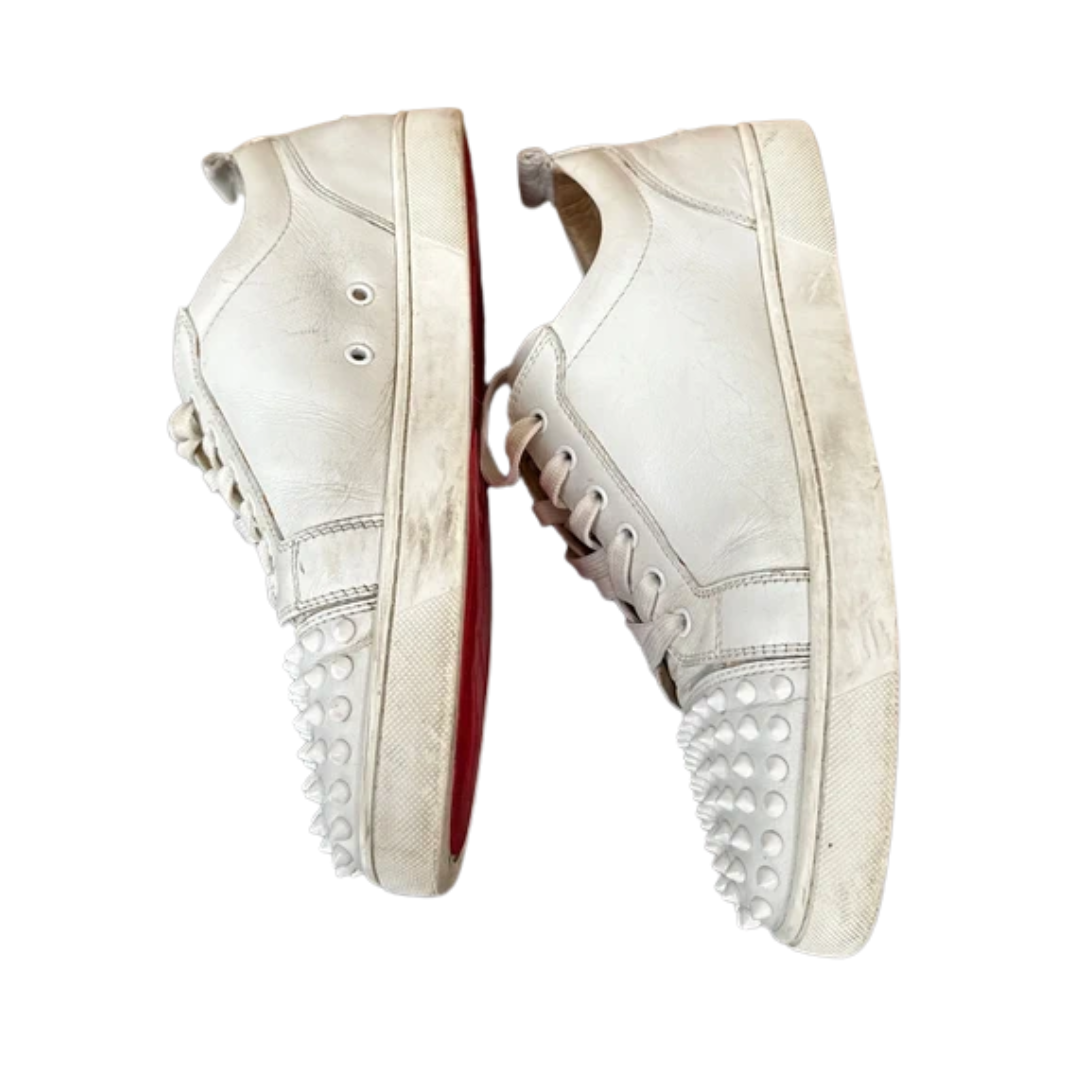 Christian Louboutin Louis Junior Spike Sneakers (White)