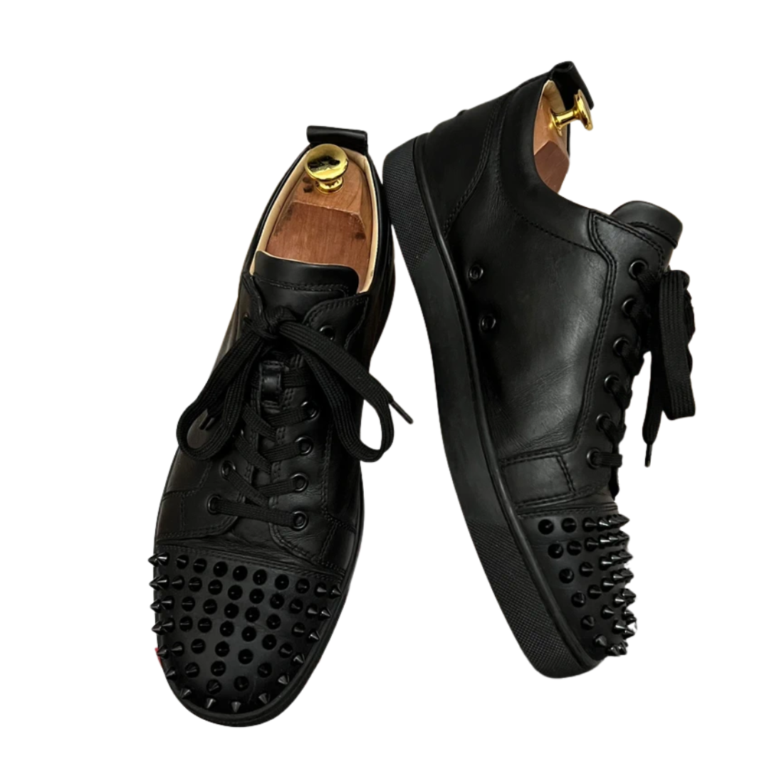 Christian Louboutin Louis Junior Spike Sneakers (Black)