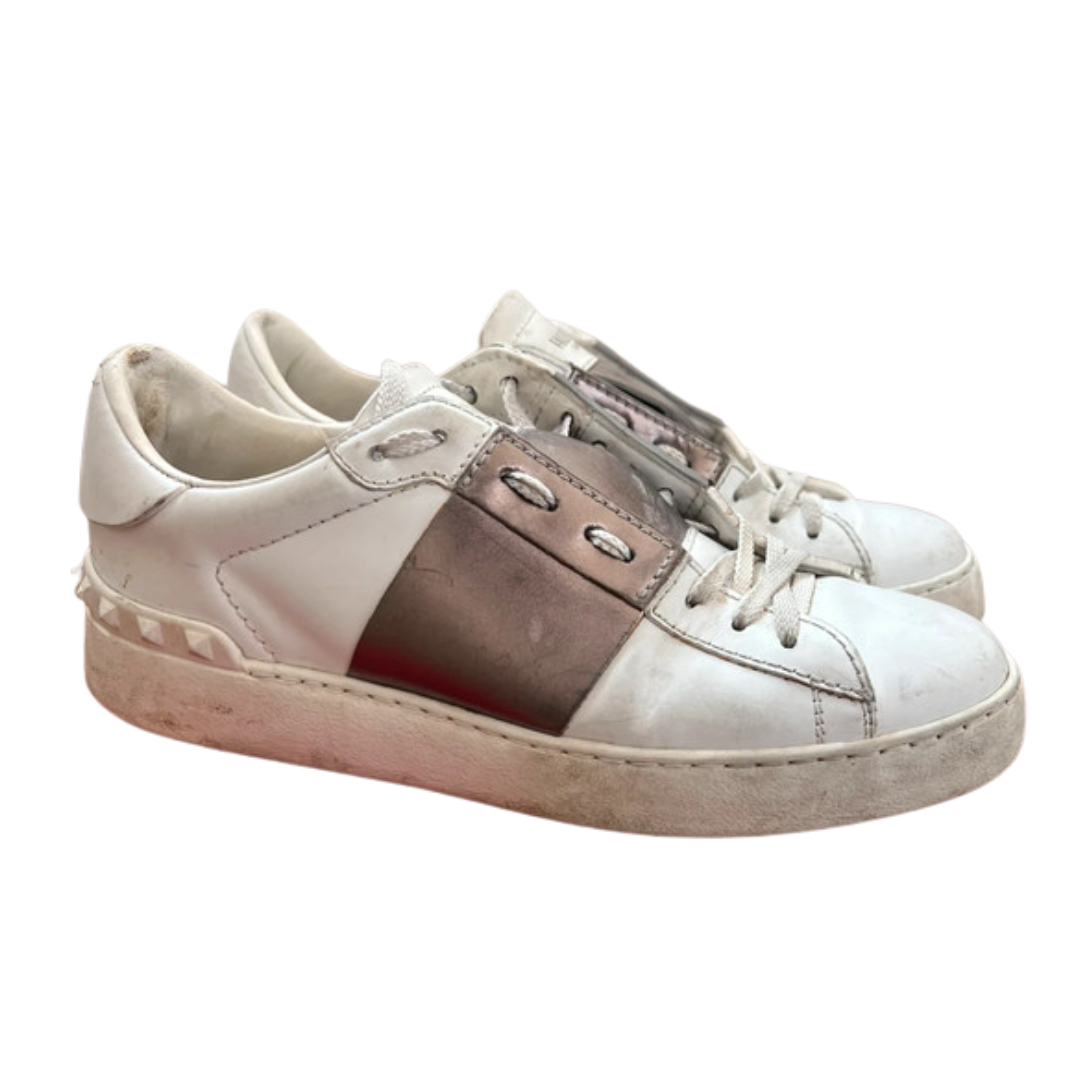 Valentino Garavani Open Sneakers (Patent Pink) (Women's)
