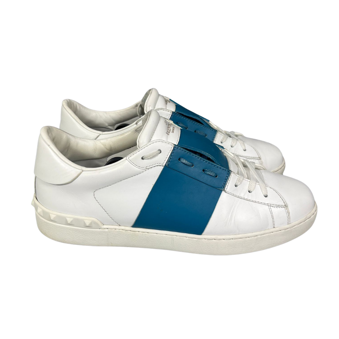 Valentino Garavani Open Sneakers (White Teal)