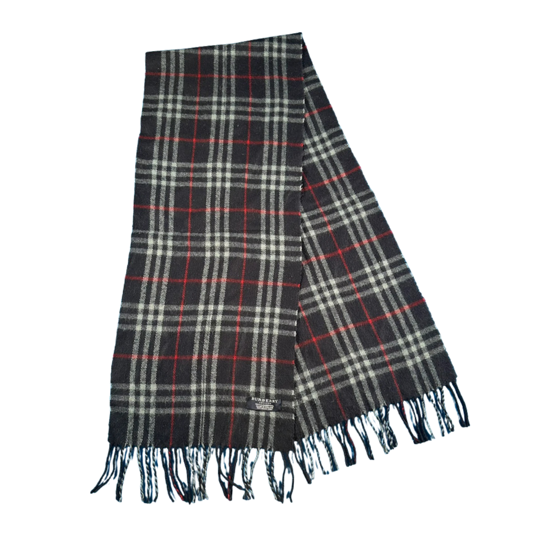 Burberry Scarf (Navy) (Vintage)