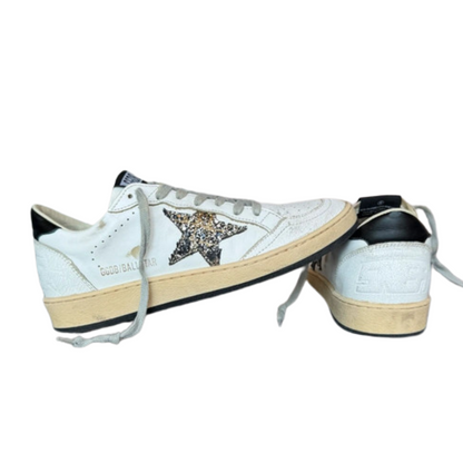 Golden Goose Ballstar Sneakers (Black Heel) Womens)