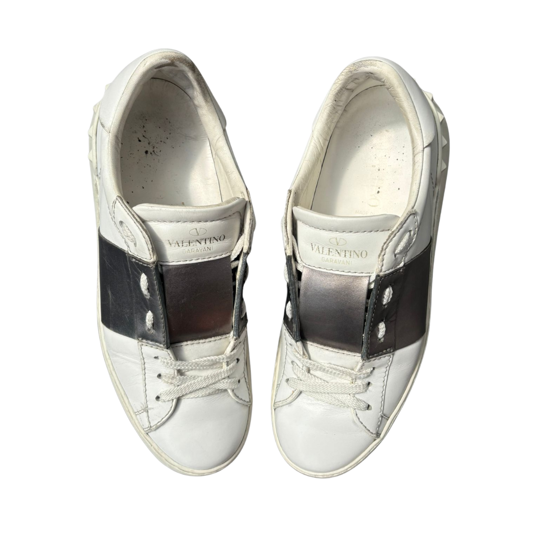 Valentino Garavani Open Sneakers (White Bronze) (Women's)