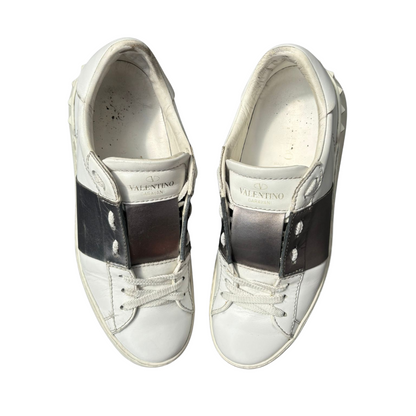 Valentino Garavani Open Sneakers (White Bronze) (Women's)