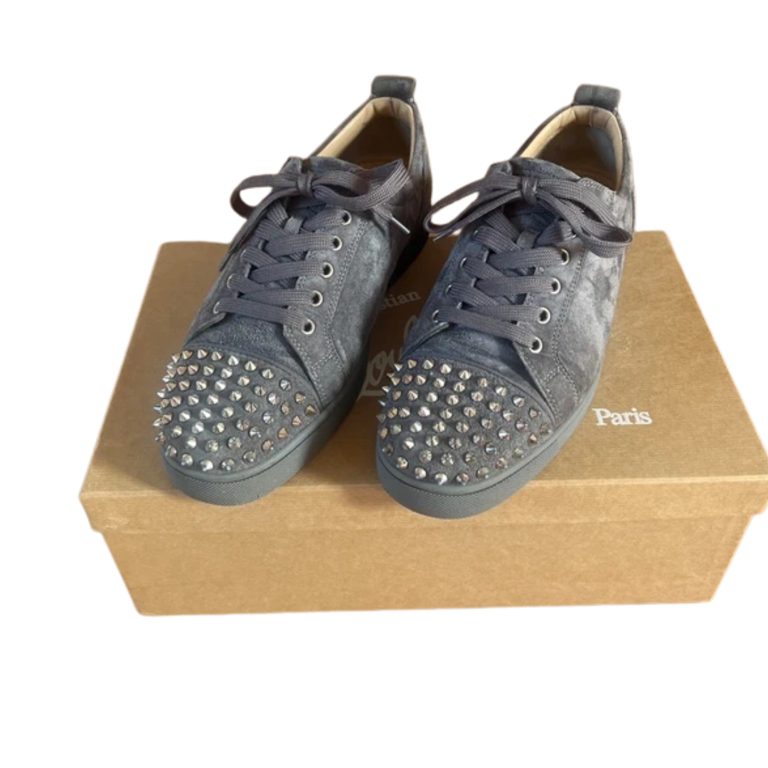 Christian Louboutin Louis Junior Spike Sneakers (Grey)